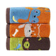 Jieyu Vosges children's absorbent cartoon cotton small towel face towel with lanyard type A yellow and blue one each 50x25cm