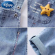 Disney (Disney) baby overalls 2024 spring and autumn new style cute baby boy and girl casual jeans children's pants for outer wear trendy denim overalls 120