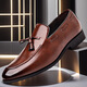 Voiture classique transfrontalière de grande taille British Business Casual Leather Shoes Youth Versatile Coréen Men's Chaussures noir 9923 38