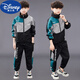 Disney Children's Clothing Boys' Spring and Autumn Sports Suit 2024 New Boys' Medium and Large Children's Two-piece Set Children's Korean Style Fashionable Green (It is recommended to buy half a size larger 150cm
