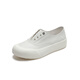 Lairsdan [Gleiches Modell in amerikanischer und westlicher Shen Mengen] Frühlings- und Sommer Neues lässiges Leder mit Dickdickern Dicks-Schuhe für Frauenschuhe Fisherman's kleine weiße Single-Schuhe 39301 Off-weiße Owl 37