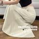 Ai Feilin [6172 people collect] Tiansi Cotton high waist slim A-line skirt for women 2025 summer new style versatile gray-green S suggested 80-95 Jin [Jin equals 0.5 kg]