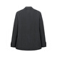 GIOVANNI VALENTINO wool crisp casual suit men's double slit business warm breathable blazer black gray 2X