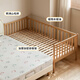 Bedra de madera de madera Genji Buardería de madera de madera que empalme cama cama grande cama ancha que empalme de niños y niñas cama pequeña de 0,8 metros cama para niños (con barandilla) + j115 colchón