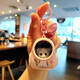 Cute bear keychain couple bag pendant internet celebrity atmosphere light keychain claw machine gift couple