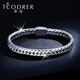 Ruofei pt950 platinum bracelet for men, platinum men's bracelet, platinum Micuba bracelet for men, thick and high-end gift, 17cm long, 87-89g in weight, about 8.6mm in thickness