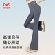 Cat people 5A grade antibacterial anti-mosquito sun protection micro-flare trousers for women naked high waist lifting yoga slimming leggings for women gray XL