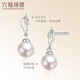 Lukfook Jewelry Ag925 petal freshwater pearl earrings for women, total weight approximately 1.48 grams