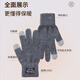MISSION UV羊毛保暖手套男秋冬季男士加厚毛线手套冬天骑车骑行防寒触屏手套