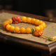 Qingcheng Mountain Pixiu Lucky South Red Bracelet Amber Old Beeswax Chicken Oil Yellow Bracelet Safety Buckle Auspicious Ruyi Birthday Gift Beeswax Pixiu South Red Bracelet + Expired
