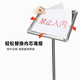 Oumai advertising stand sign vertical sign display sign vertical stainless steel sign board billboard retractable water sign display stand guide sign A4 silver right angle single package