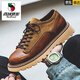 Western Region Camel (Vancamel) Echte Lederschuhe für Herren Martin Workwear Schuhe Low Top Retro Britisch-Trendy Herren lässiger Sommer neue atmungsaktive große Zehenschuhe gelbbraun (Lederschuhe Größe ist eine Größe größer als Sportschuhe 41