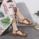 SIPUWANG Sandals Women's 2025 Summer New Wedge Ladies Ethnic Storm Bohemia Thailand Seaside Tourism Beach Shoes Apricot Color 37