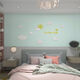 Hanchen Cloud 3D Dreidimensionales Acryl-Wandaufkleber Kinderzimmer Dekoration Girl's Heart Sticker Girl's Bettwanddekoration 795 Wolken rosa groß: 1,2 Meter lang, 59 cm hoch