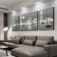 
Chengzi's high-end sofa background wall decoration paintings, light luxury high-end living room hanging paintings, elk triple paintings, murals, atmospheric wall paintings, K11972 35*50 left and right 70*50 crystal porcelain metal black frame