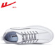 Huili Herrenschuhe lässige Herrenschuhe Herbst Low Top Leder Sport Männer lässige Schuhe vielseitige wasserdichte Nicht-Schlupf-Brettschuhe Herren weiß grau WXY1483 42