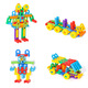 
Fanruitong Children's Kindergarten Girls' Puzzle Plastic Assembly Boy Yizhi Square H-shaped Haole Building Blocks Toys 3 to 6 years old Medium size 216-piece set [bag] + drawings
