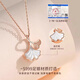 Lnieer 999 pure silver three life lucky silver necklace women's temperament ginkgo leaf pendant clavicle chain as a birthday gift for girlfriend 999 pure silver rose gold + certificate perfect love gift box