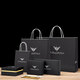 Williampolo Long Wallet Herren echter Kuhlattenkartenbeutel mehrere Karten und dünne Brieftaschen-Clutch-Taschen Vatertag Geschenk für Papa Black-Hongli [Theke Geschenkbox]