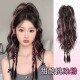 Enchanting cat high ponytail clip wig women long hair boxing braid headdress high-end hairpin 2025 hair clip waterfall half-tied waterfall boxing braid [brown and black highlight powder]