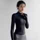 Lugeli Yoga Wear Women's Suit Fitness Wear Running Sports Suit Women's Pilates Training Jacket Three-piece Quick-drying Suit Yoga Wear Three-piece Set M Black + Gray 90-115 Jin Jin equals 0.5 kg