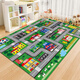Jinko children's crawling carpet city traffic scene map toy blanket road track parking lot carpet gray city-3 80*120 cm
