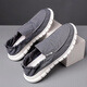 
Woodpecker old Beijing cloth shoes men's 2025 new summer breathable one-foot lazy bean shoes men's umbrella cloth flat shoes 881-Gray-40