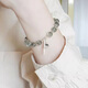 BOSFRU original design natural green ghost melaleuca crystal women's bracelet simple style sterling silver high-end gift for girlfriend, suitable for clean hands 15cm