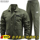 工作服男装纯棉弹力加厚耐磨春秋季迷彩服电焊防烫工地劳保服套装作训服 681春秋纯棉【弹力军绿色】 休闲裤口系腰带款 165/M【90-110斤】
