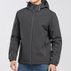 Specht (Tucano) plus Samtintegrierte Jacke für Frauen und Männer einschichtiger Außen- und Winterbergsteigerjacke warme weiche Schalen-Windbreaker 9930a dunkelgrau-Men [Solid Color] 4xl
