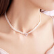 Chow Tai Fook SOINLOVE Heart of Laurel 18K Gold Morganite Diamond Pearl Necklace VV251 VV251