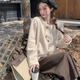 
Jingqi (JOYNCLEON) maternity suit spring and autumn 2025 new dress sweater fashionable fashionable large-size skirt suit apricot cardigan + camel skirt Jtz155355 L