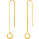 Saturday blessing yellow 18K gold earrings for women, interlocking gold earrings birthday gift C0911384 pair