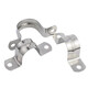 Jinchao 304/201 stainless steel pipe clamp riding pipe bracket pipe buckle throat hoop water pipe clamp U-shaped pipe clamp hoop M25 (6 points) 10 pieces