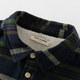 DAVE&BELLA boys' shirts for older children, new winter tops, velvet children's plaid shirts, children's clothes, older children's tops, navy plaid, in stock, 150 cm (recommended height 140-150cm)