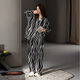 Mandelefin Air Cotton Mezzanine Pyjamas für Frauen im Herbst und Winter verdickte Baumwoll-Strickjacken 2024 kann außen mit High-End-Schwarz-Heim-Kleidungsstücken 3893 Frauen M (80-100jin [Jin gleich 0,5 kg]) getragen werden