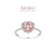 Chow Tai Fook SOINLOVE Love Laurel 18K Gold Morganite Diamond Ring No. 12 VV234