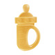Golden Collar Cat Bottle Teether Baby Teething Stick Can Be Boiled Food Grade Silicone 3 Bite Teeth Toy Anti-Eating Hand Teething Pacifier Transparent Baby Bottle Teether (Free Storage Box)