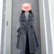 GARNUO灰色风衣外套女中长款2025早春秋新款韩系小个子高级感英伦风大衣 灰色 M【111-130斤】