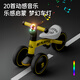 乐的（Luddy）小黄鸭1-3岁平衡车婴儿滑步车周岁礼物带音乐三轮车宝宝滑行车 小黑鸭【灯光音乐+摇摇板】 1-3岁