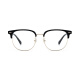 Calvin Klein glasses men's CK eyebrow frame is like half frame anti-blue light glasses business trend myopia glasses frame women can match astigmatism CKJ23229LB-718-5318 Gloss black + gold Wanxin HD 1.67 lens