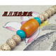 Feng Ruihuang Natural Old Beeswax Bucket Beads Loose Beads Round Beads Spaced Beads Star and Moon King Kong Top Beads with Bead Waist Beads Bracelet Bodhi Text Play Old Beeswax Diameter 16 Height 16mm (single)