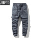 Jeep (Jeep) [mismo estilo para transmisión en vivo] Pantalones de trabajo para hombres y mujeres Pantalones casuales sueltos de algodón puro para pies en otoño e invierno Plus de terciopelo pantalones largos 679 caqui (estilo de verano) 30 (recomendado 120-130 Jin [Jin equivale a 0.5 kg])