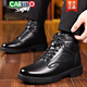 Cartelo 3513 Cruiser Herren Boots Stiefel Taktische Kampfstiefel Winter High-Top Pure Woll Military Baumwolle Lederschuhe warme Stiefel 3518 Schwarz Wolle flacher Sohle Modell 41 Teile 41