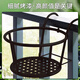 Iron hanging basket hanging rack balcony span plant hanger green ivy succulent plant railing flower rack household thickened bronze color [bold + with screen version]