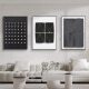 Yusenyi Wohnzimmer Dekoration Malerei Sofa Hintergrund Wand Hanging Malerei Leicht Luxus High-End Schwarz-Weiß-Atmosphäre 2025 Neues Restaurant Wandbild JD11980 60*80/60*80/60*80