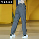 Fr.yh.zh Qizhe Business Spring New Lumière Luxury Men's Business Pantalon Casual Pantalon Poly Color Force Long Pantalon 838 Gray 34 150-160Jin [Jin est égal à 0,5 kg]