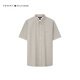 TOMMY HILFIGER [Breathable Poplin] Summer Men's Pure Cotton Business Casual Plaid Short Sleeve Shirt Shirt Men's Jacket 35440 Gray Plaid L9F L (Recommended: 150-165Jin [Jin equals 0.5 kg])