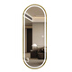 Babuqi Aluminiumlegierung Smart Dressing Spiegel LED Ganzkörperspiegel mit Wandlampenwand hängender Spiegel Hanging Wand Home Schlafzimmer Anpassungsspiegel Single Touch weiße Helligkeitsklingel-Einklappermodell Gold gebürstetem Draht 400*1200mm