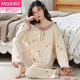 
Modal pajamas for women in spring and autumn pure cotton long-sleeved home clothes, all-cotton sweet princess style casual home clothes set, can be worn outside Z20YM695 M Recommended [80-100Jin [Jin equals 0.5 kg]]